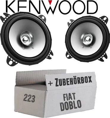 Produktbild von Lautsprecher Boxen Kenwood KFC-S1056 - 10cm Koax Auto Einbauzubehör - Einbauset passend für Fiat Doblo - justSOUND