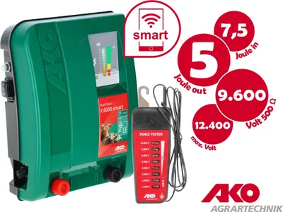 Produktbild von AKO Duo Power X6000 smart Weidezaungerät 12V / 230V, 7,5/5 Joule