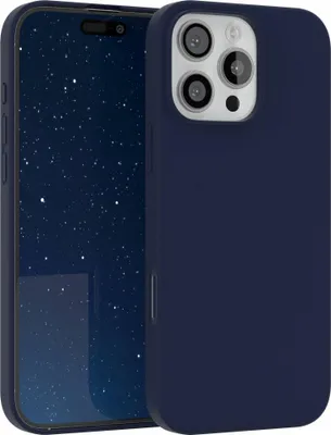 Produktbild von EAZY CASE Silikonhülle für Apple iPhone 16 Pro Max Silikon Backcover Schutz in Blau