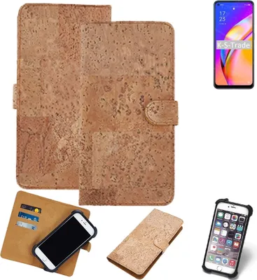 Produktbild von K-S-Trade Hülle kompatibel mit Oppo A94 5G  Kork Handyhülle Cover  Schutzhülle TPU Case Bumper in Hellbraun, (1x)
