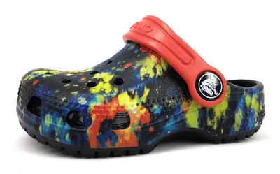 Produktbild von Crocs Tie Dy Clog T Kinderschuhe Jungen Hausschuhe Pantolette Mehrfarbig Freizeit, Schuhgröße:22 EU