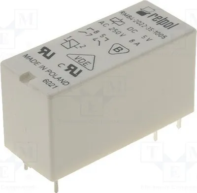 Obrázok produktu pre 1x Relé: elektromagnetické, 8A/250VAC, cievka: 5VDC, typ: RM84-2022-35-1005, elektrické