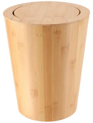 Obrázek produktu pro Bambusový odpadkový koš s výklopným víkem, 4,5 l – bambus – Tendance