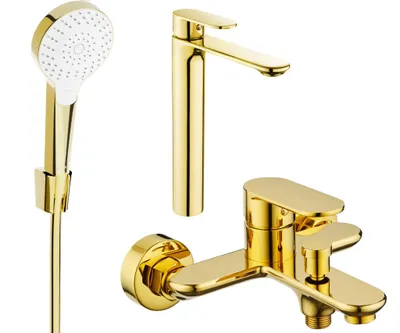 Zdjęcie produktu dla Mexen Milo R05 zestaw wannowy, złoty - 71313R05-50
