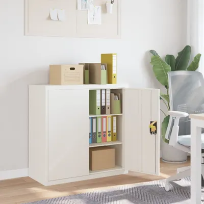 Produktbild von Möbel Aktenschrank Weiß 90x40x90 cm Stahl - Aktenschränke 339728
