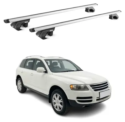 Produktbild von Dachträger Grundtäger für VW Touareg I 2002-2010 90kg Aluminium Silber 2x, KI-generiertes Bild