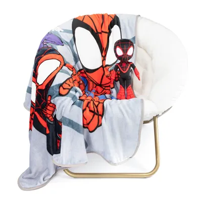 Zdjęcie produktu dla Marvel: Spidey i jego super przyjaciele – pluszowe mini poduszki i kocyk z Milesem Moralesem