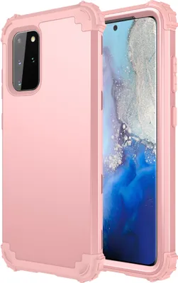 Produktbild von Galaxy S20 Plus Hülle, 3 in 1 Hybrid PC TPU Stossfest Robust Schutzhülle für Samsung Galaxy S20 Plus Roségold