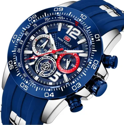 Produktbild von Mini Focus PO-23899 Herrenuhr Blau/Silber kaufen KP23899