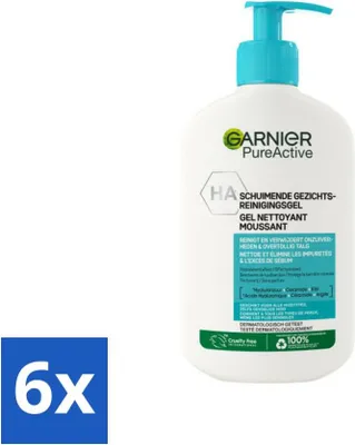 Productafbeelding van Garnier - Pure Active - Gezichtsreiniger - Hydraterend - 250 ml - Voordeelverpakking - 6 stuks