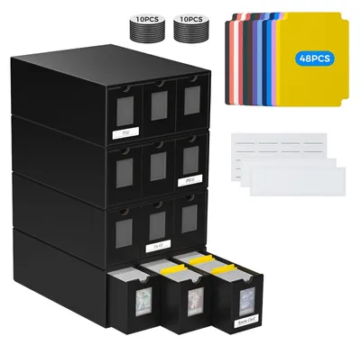 Produktbild von Aufbewahrungsbox für 12000+ Sammelkarten mit 48 Trennwänden
