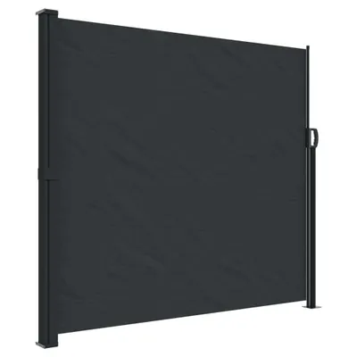 Zdjęcie produktu dla vidaXL Wysuwana markiza boczna czarna 180x600 cm