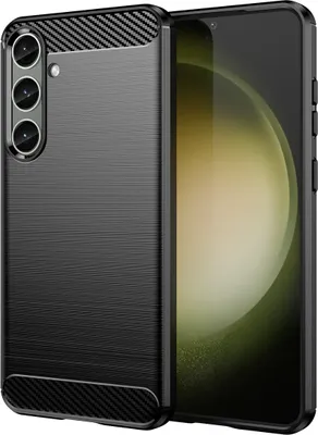 Produktbild von Hülle Für Carbon Case Samsung Galaxy S24+ Flexible Silikon-Carbon-Hülle - Schwarz