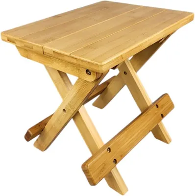 Produktbild von Faltbarer Hocker, Stuhl, Mini-Tisch, Klapptisch, Steighilfe aus Holz 23 x 30 x 28 cm, Blumenständer Klapphocker Sitzhocker, Tritthocker Klappstuhl
