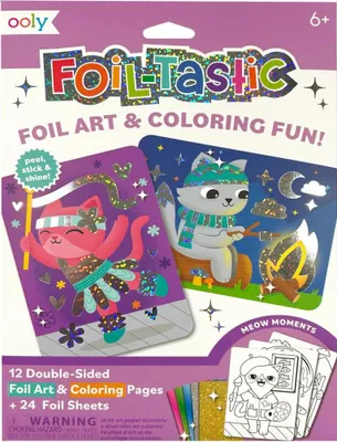 Produktbild von Ooly Bastelset Folienkunst Katzen - kreativer Malspaß 36-teilig