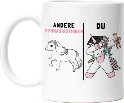 Produktbild von Andere Gymnasiastinnen Du Tasse Pferd Einhorn Geschenkidee Lustig Gymnasium 5. Klasse
