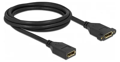 Zdjęcie produktu dla DELOCK Kabel DisplayPort 1.2 żeńsko-żeński do instalacji 4K 60 Hz 2 m