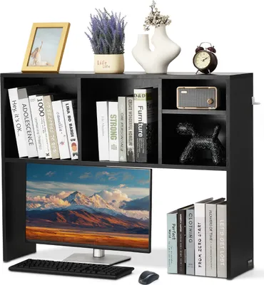 Obrázok produktu pre VEVOR stolový regál94 x 24 x 73 cm Regál z drevotriesky s protišmykovými nožičkami, do kancelárie, čierny