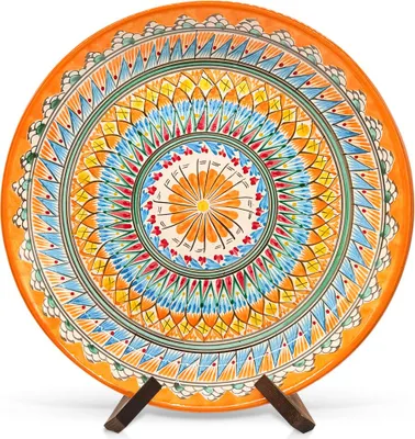 Produktbild von Lagan - Mehrob A4, Rischtan-Keramik, Ø 37 cm Glasur Teller Handarbeit Oriental Usbekische