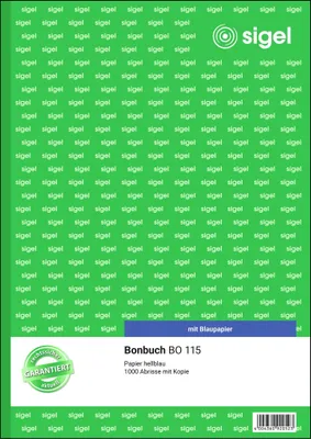 Immagine prodotto di sigel Formularbuch "Bonbuch", A4, 1000 Abrisse, blau