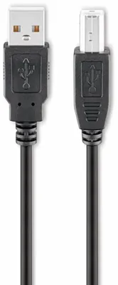Produktbild von goobay USB 2.0 A/USB 2.0 B Kabel 5,0 m schwarz, 1 St.