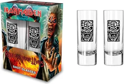 Produktbild von Iron Maiden Schnapsglas-Set Run For Your Lives klar Standard