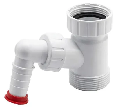 Obrázek produktu pro sklokeramikaO - Mezikus umyvadlového sifonu pro pračku/myčku - 5/4" - plast - bílá