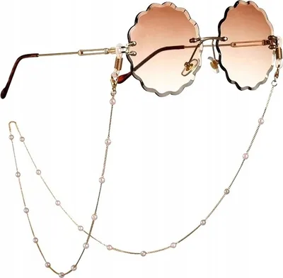 Produktbild von Brillenkette - Perlen - Eleganz für jeden Anlass - Gold - Sicherer Halt - Metall - Modell X64