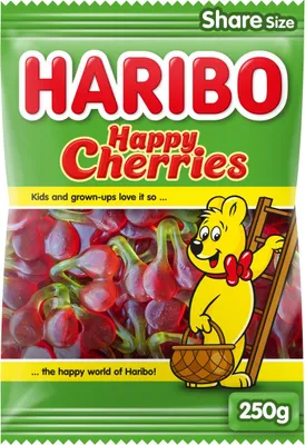 Produktbild von Haribo - Candy Haribo Cherry Bag 250gr | Tasche A 250 Gramm | 10 Stück