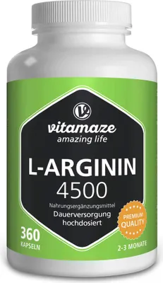 Produktbild von L-Arginine High Dose 4.500 mg Capsules 360 kapslí