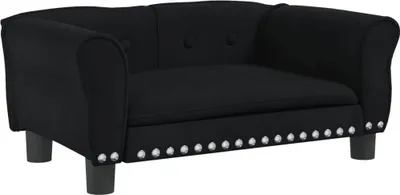 Immagine prodotto di vidaXL Letto per cani nero 70x45x30 cm in velluto