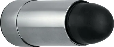 Produktbild von Wand-Türpuffer L. 78mm D. 32mm VA m. schwarzem Anschlagpuffer