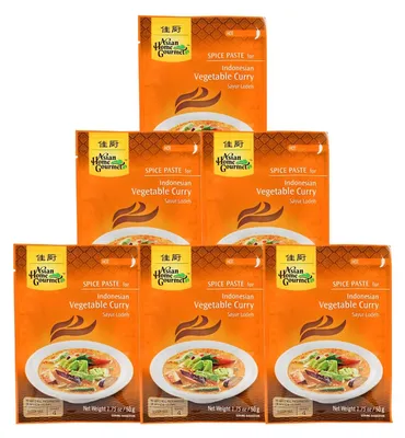Zdjęcie produktu dla Pasta curry AHG do zupy Sayur Lodeh, 6 sztuk po 50g