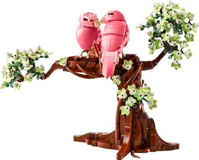 Produktbild von LEGO Ideas Turteltauben - 3D Puzzle für Erwachsene - Modellbau mit 2 korallenrosa Tierfiguren, künstlichem Baum und Blättern für farbenfrohe DIY Dekoration - Geschenkidee für Erwachsene - 21365
