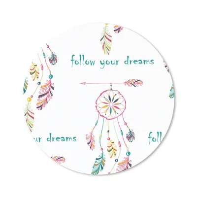 Produktbild von MuchoWow® Mauspad Mousepad Träume - Traumfänger - Federn - Regenbogen 20x20 cm - Mousepads - Maus Mat - Pad - Mausunterlage - Schreibtischmatte