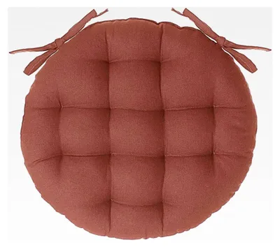 Produktbild von Sitzauflage rund aus Baumwolle in Terrakotta D 38 cm