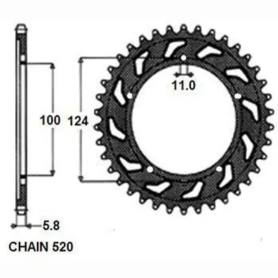 Produktbild von Kettenrad SUNSTAR SUNR1-3559-48