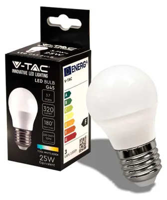 Immagine prodotto di V-Tac VT-1830 Lampadina LED 3.7W E27 G45 320lm luce bianco freddo 6500K - 214207