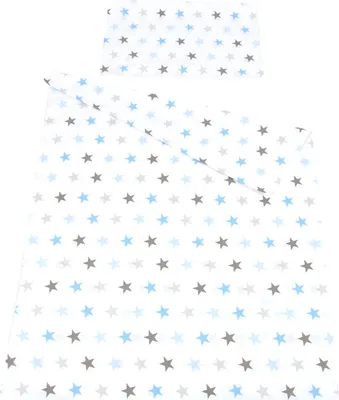 Produktbild von BABYLUX Kinderbettwäsche 2 Tlg. 100 x 135cm Bettwäsche 94. Sterne Blau