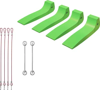 Image de Kit de 4 cales de glissement Wiltec, aide au chargement pour le remorquage jusqu'à 1814 kg par cale, cales d'accès en HDPE, parfaites pour les dépanneuses, les transporteurs de voitures, les rampes de chargement