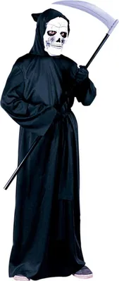 Produktbild von Schwarze Horror-Robe Kinderkostüm