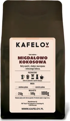 Produktbild von KAFELOV | Kaffeepulver Mandel mit Kokosnuss - 250g - Aromatische Mischung - 100% Arabica