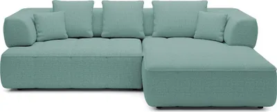 Produktbild von DomoHome Avangarde Ecksofa Moderne Eckcouch mit Verstellbarer Sitztiefe Wasserabweisendem Aragon-Stoffbezug und Hochwertiger Polsterung Rechts-Layout 182x285x86cm Türkis