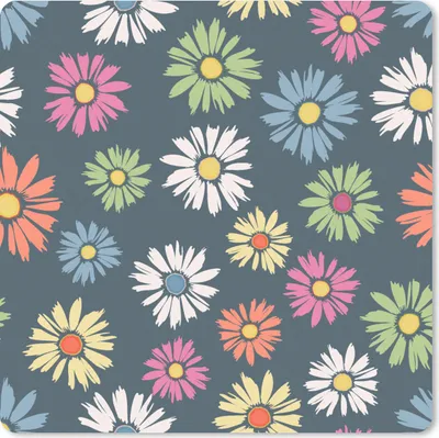 Produktbild von MuchoWow® Mauspad Mousepad Regenbogen - Design - Blumen 30x30 cm - Mousepads - Maus Mat - Pad - Mausunterlage - Gaming