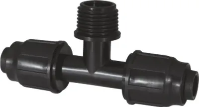 Produktbild von PP Schnellverbinder für Tropfschlauch PN6 Klemmfitting T-Stück 16 x AG 1/2" x 16