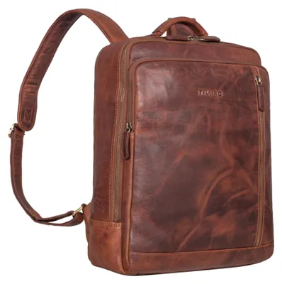 Image de Sac à dos en cuir élégant pour ordinateur portable 15 pouces