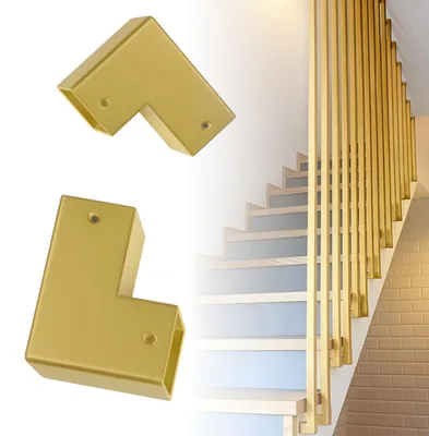 Produktbild von Geländerhalter für Vierkantprofil 25 x 25 mm, seitliche Befestigung, gold