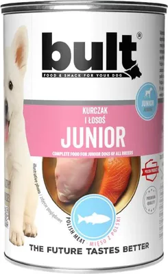 Produktbild von Bult | Nassfutter für Hunde - Hähnchen mit Lachs - 400g - Getreidefrei - für Welpen