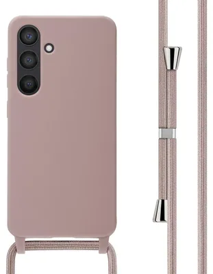 Imagen del producto de Funda de Silicona con Cuerda para Samsung Galaxy S24 - Sand Pink