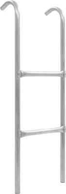 Zdjęcie produktu dla 2-stopniowa drabinka do trampoliny, stalowa, srebrna, 102,6 cm